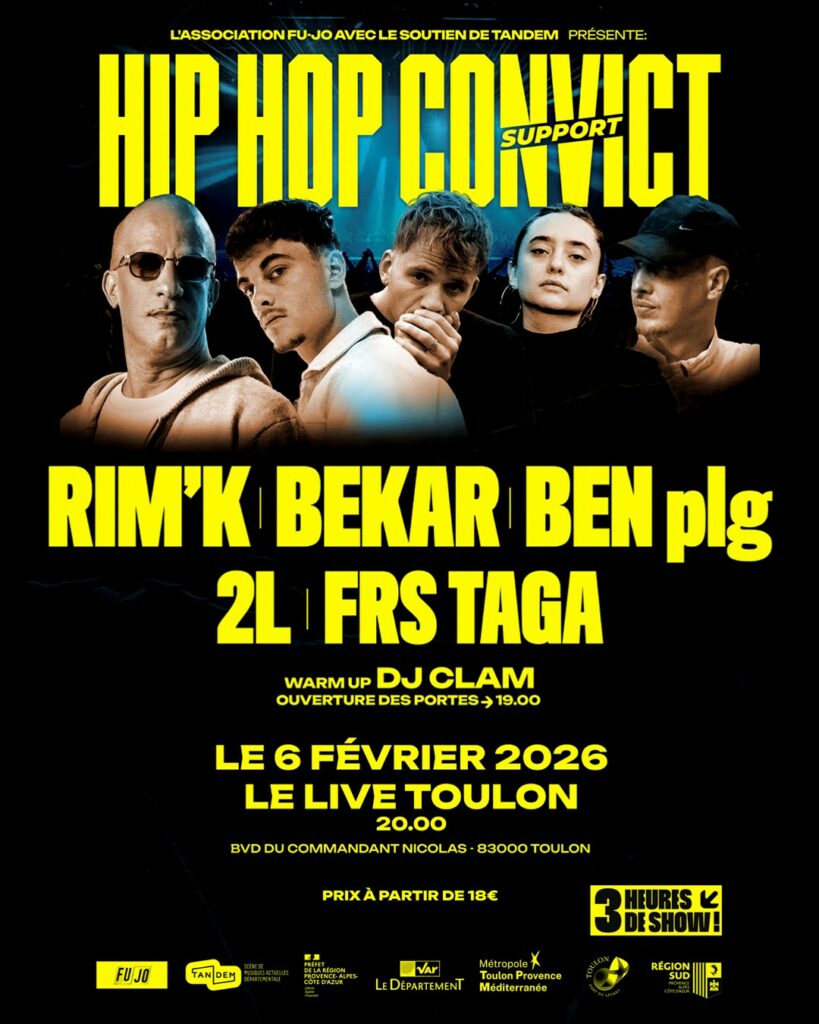 Hip Hop Convict : RIM'K BEKAR  BEN PLG  2L  FRS TAGA - WARM UP : DJ CLAM
